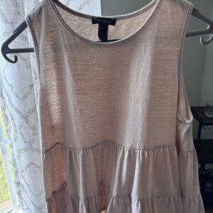 Women's Cream Sleeveless Top